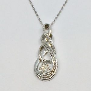 Sterling Silver and Diamond Pendant